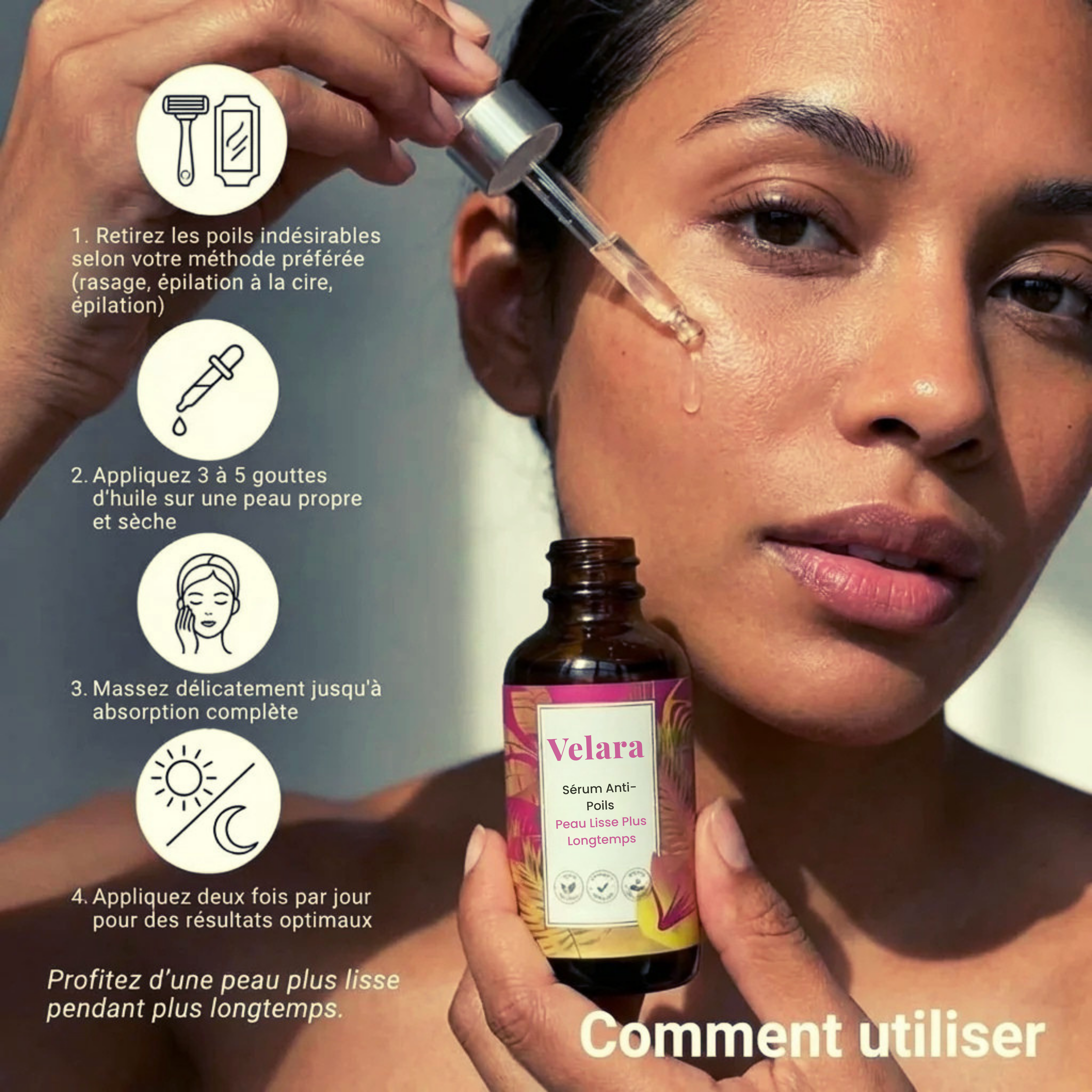 Sérum Velara : Stop-Repousse Poils & Peau de Soie